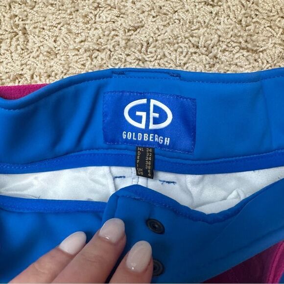 Goldbergh Goalie Pippa Rocky Ski Pants Electric Blue Pink White US 4 - Picture 2 of 7